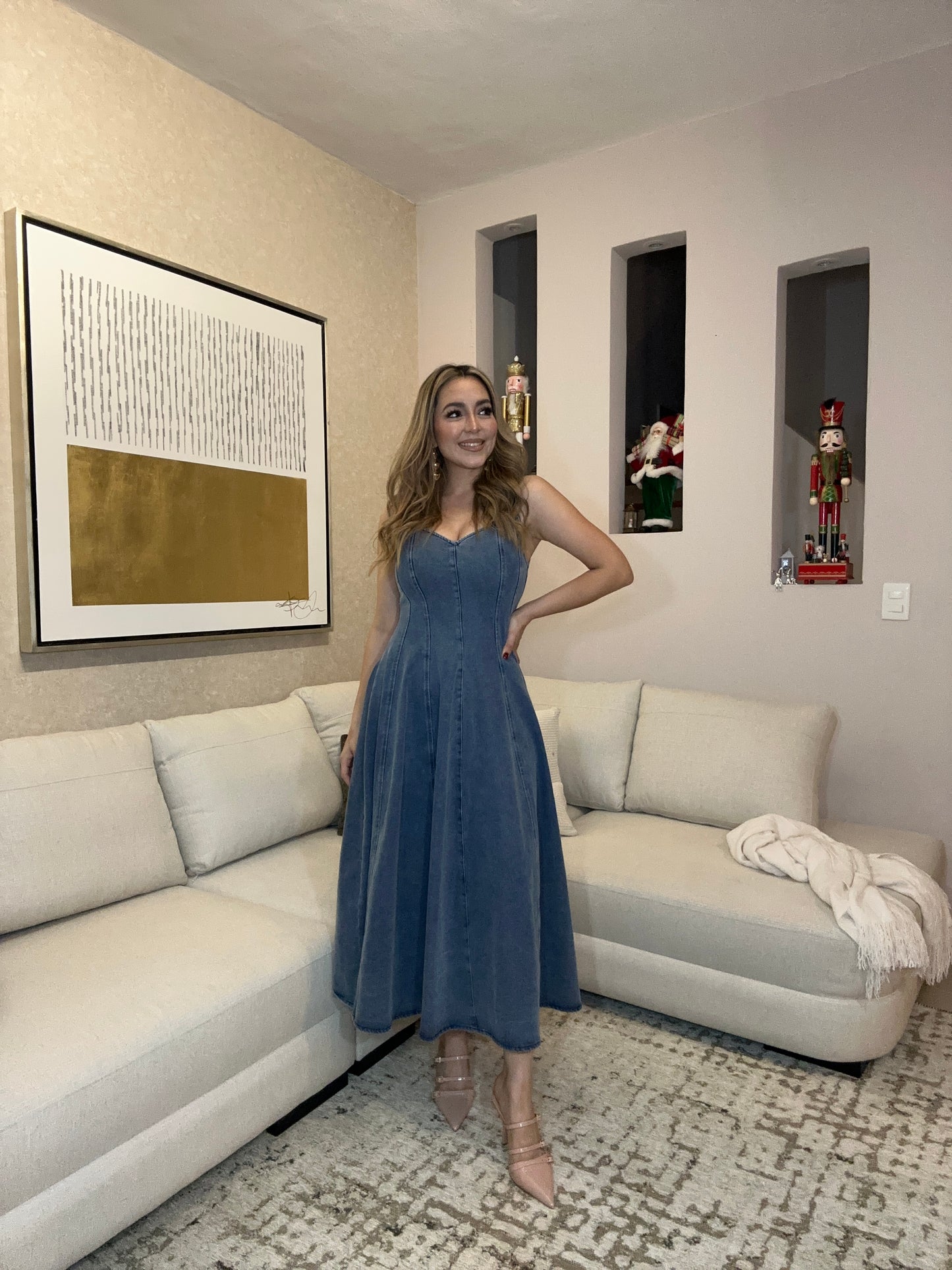 Vestido DENIM tirante grueso