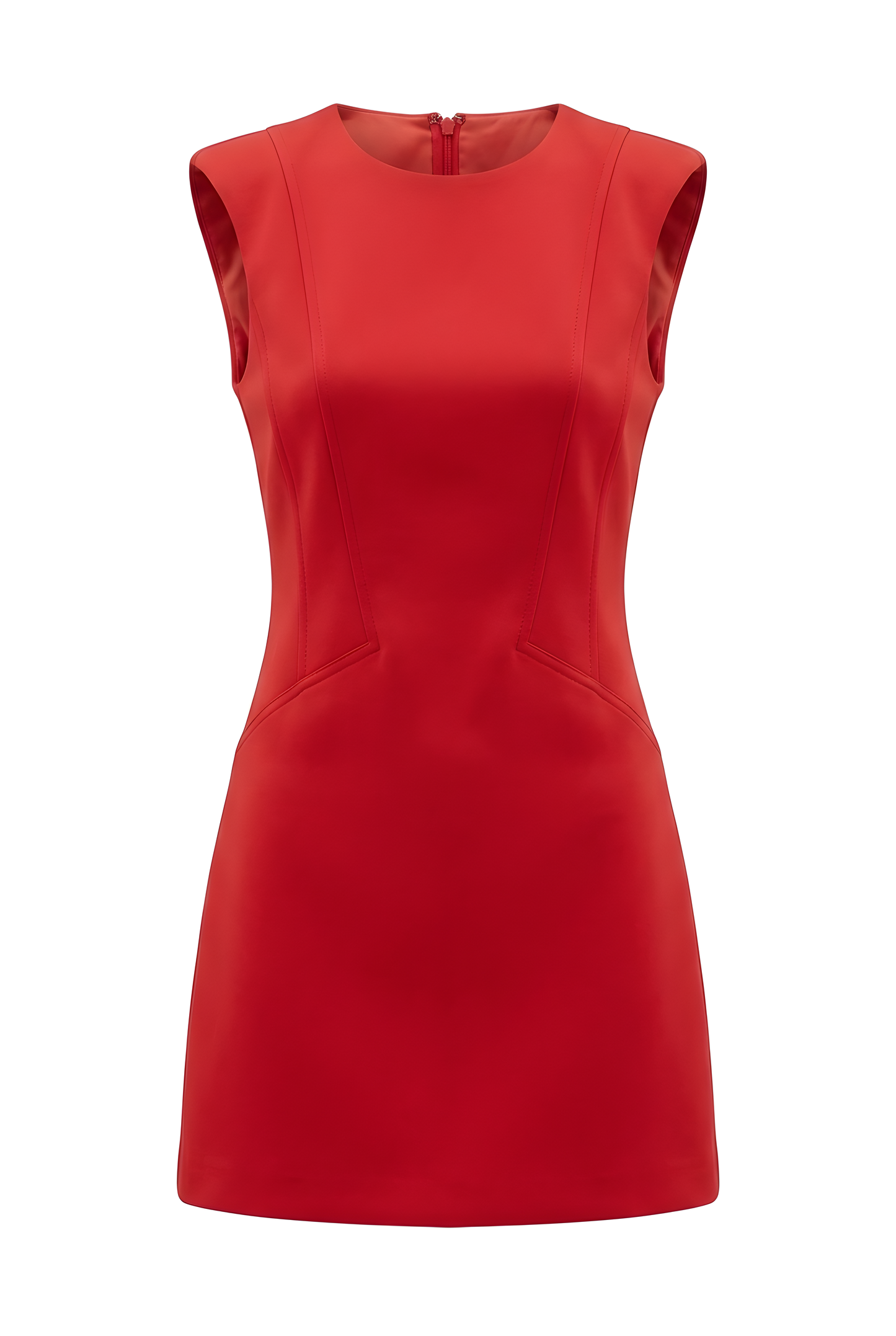 VESTIDO ROJO BOLSILLO SIMULADO