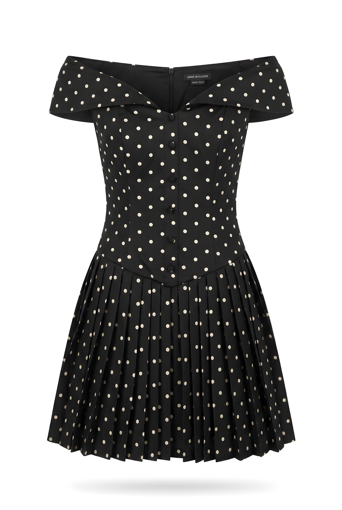 VESTIDO LUNARES CON PLISADO ABAJO