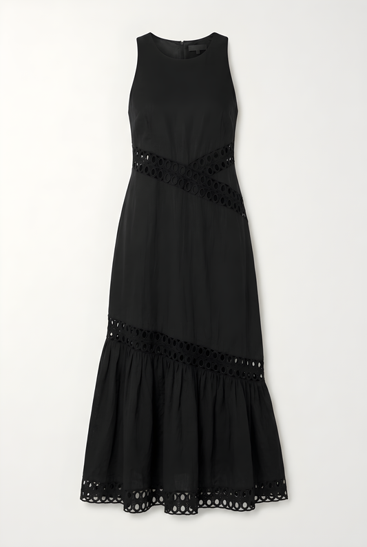 VESTIDO NEGRO TIPO LINO
