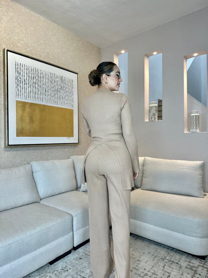 SET CAFÉ ALGODON STRETCH