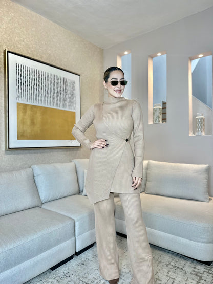 SET CAFÉ ALGODON STRETCH